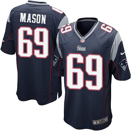 Men New England Patriots 69 Shaq Mason Nike Navy Game NFL Jersey